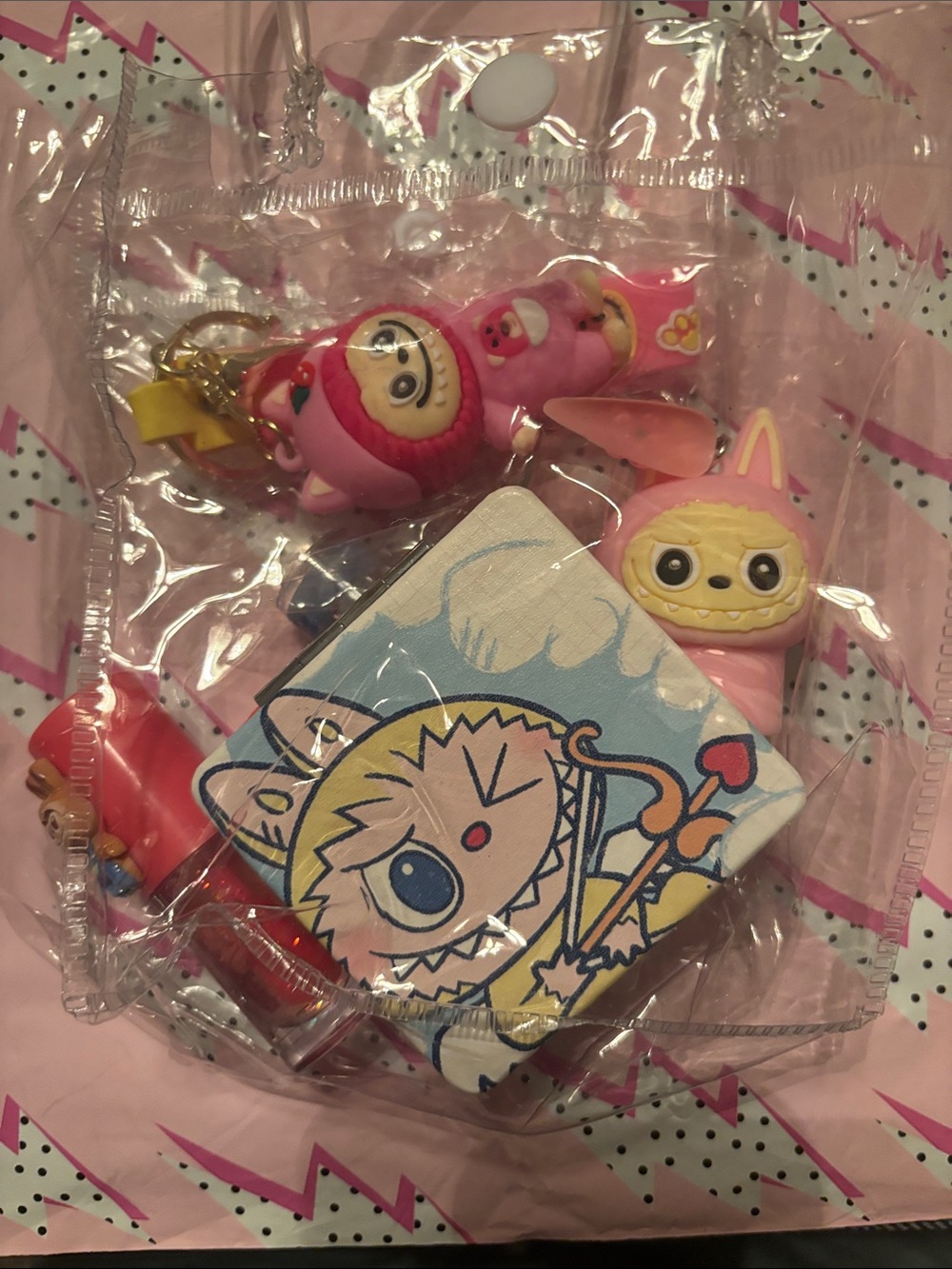 Pink Character Toy Surprise Pack - Cute Animal Figures with Lip and Accessories